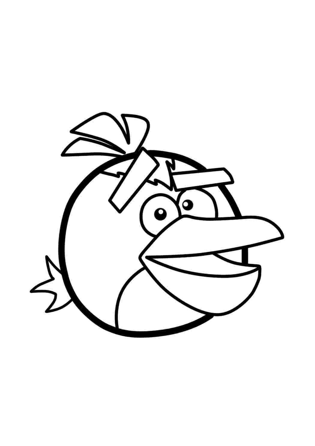 Раскраска Розфарбунки для дівчаток Angry Birds. Завантажити розфарбунки безкоштовно.