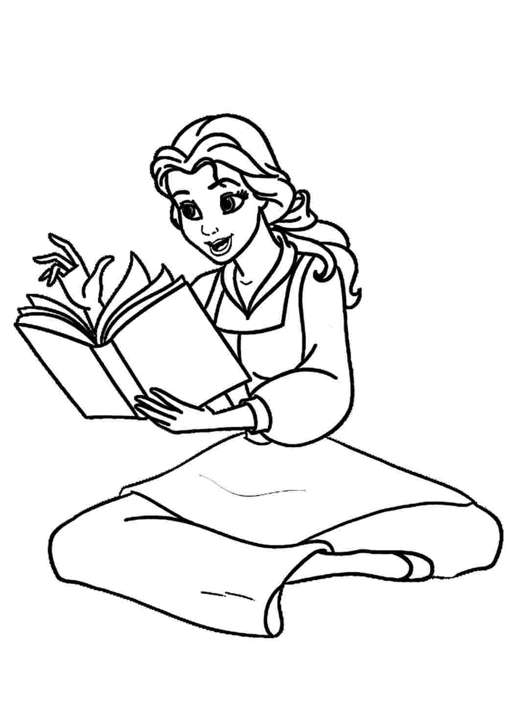 Раскраска Яка цікава книга знову потрапила мені! Розмальовка для друку.