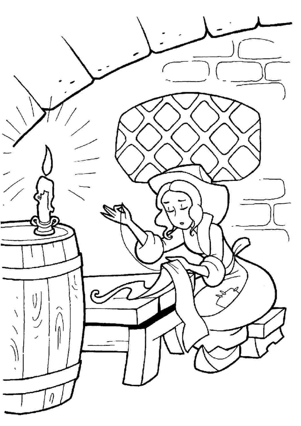 Раскраска Попелюшка казки. Розмальовки без СМС.