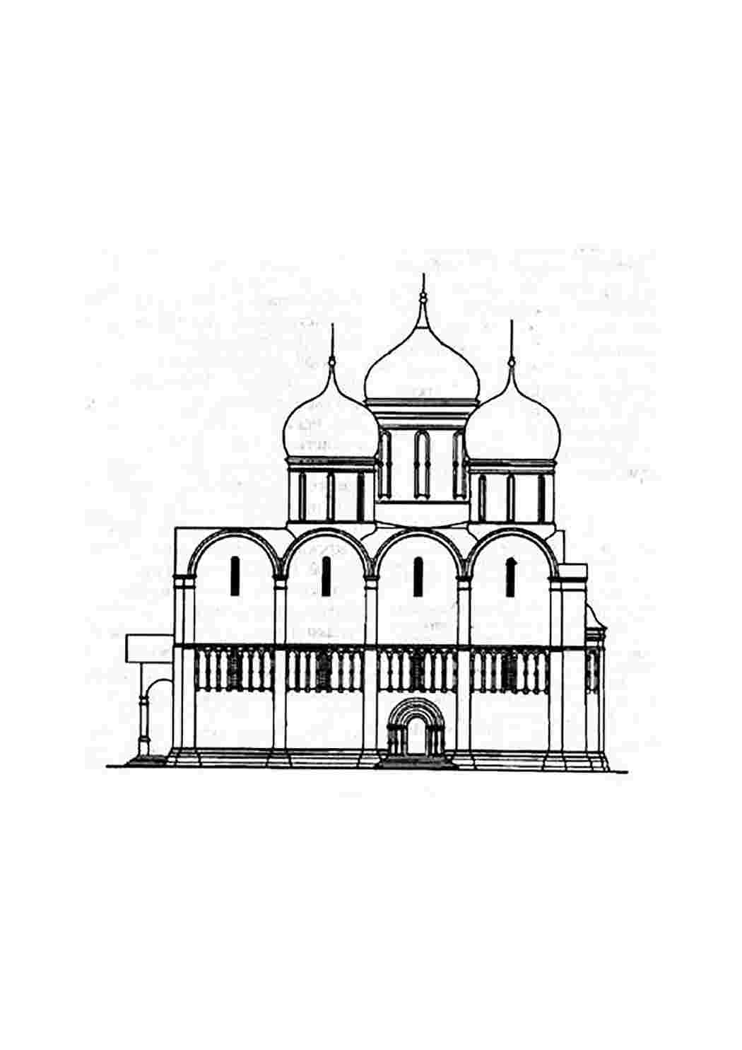 Раскраска Москва Кремль. Гарні розмальовки.