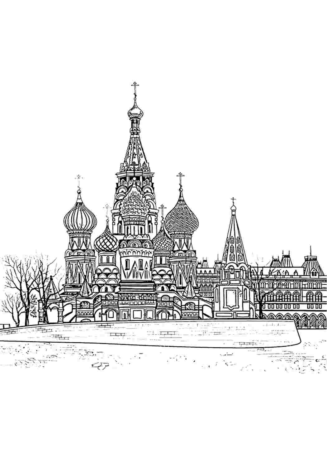 Раскраска Покровський собор у Москві. Розписи.