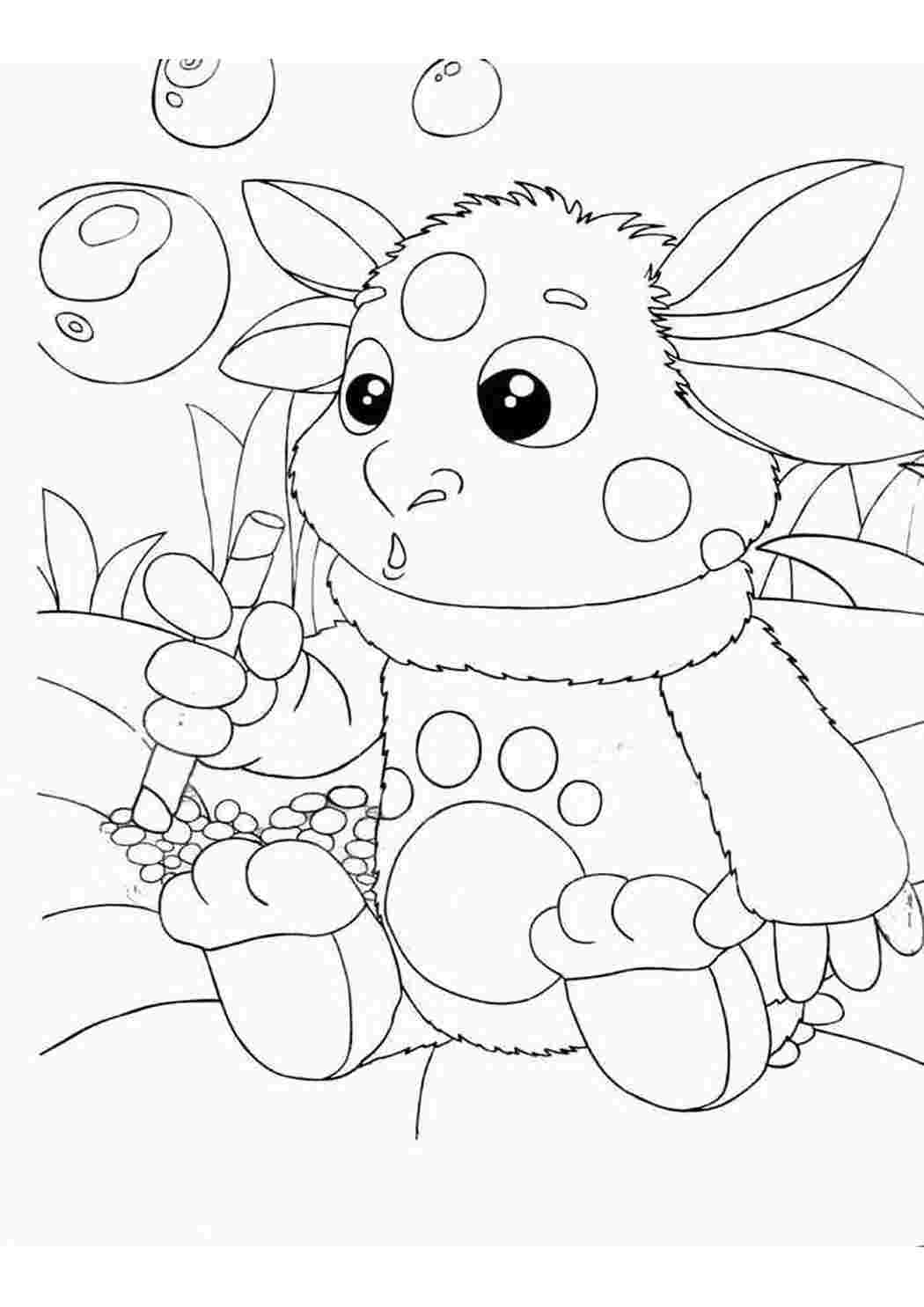 Раскраска Розмальовка Лунтик. Безкоштовно знайти розмальовку.