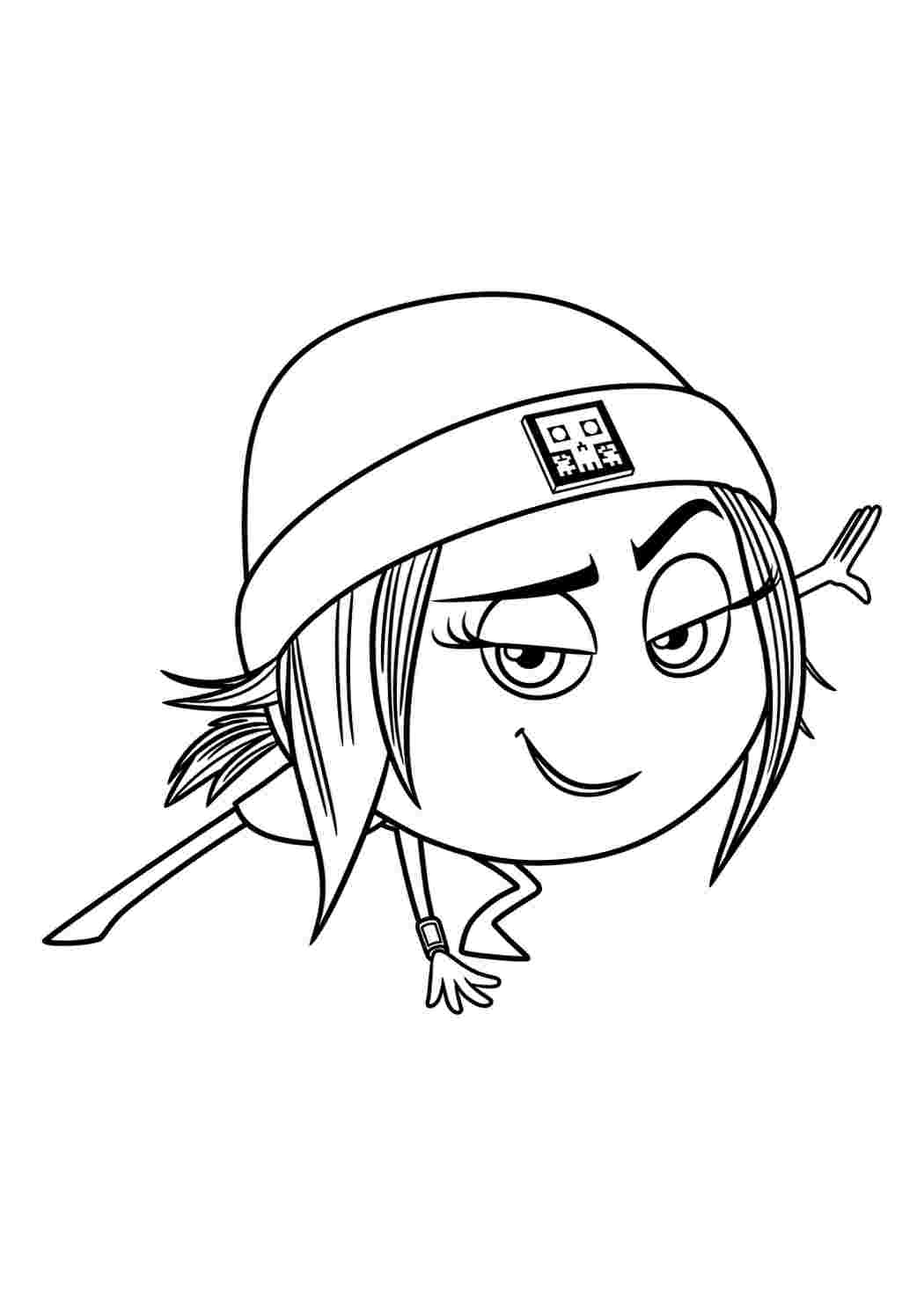 Раскраска Розфарбунки з мультфільмів, розфарбунки емодзі, фільм. Чорно-білі розфарбунки.