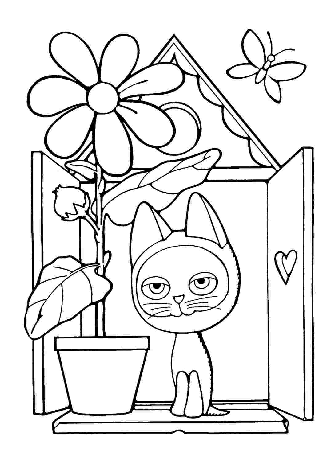 Раскраска Котенок Гав. Розмальовка.