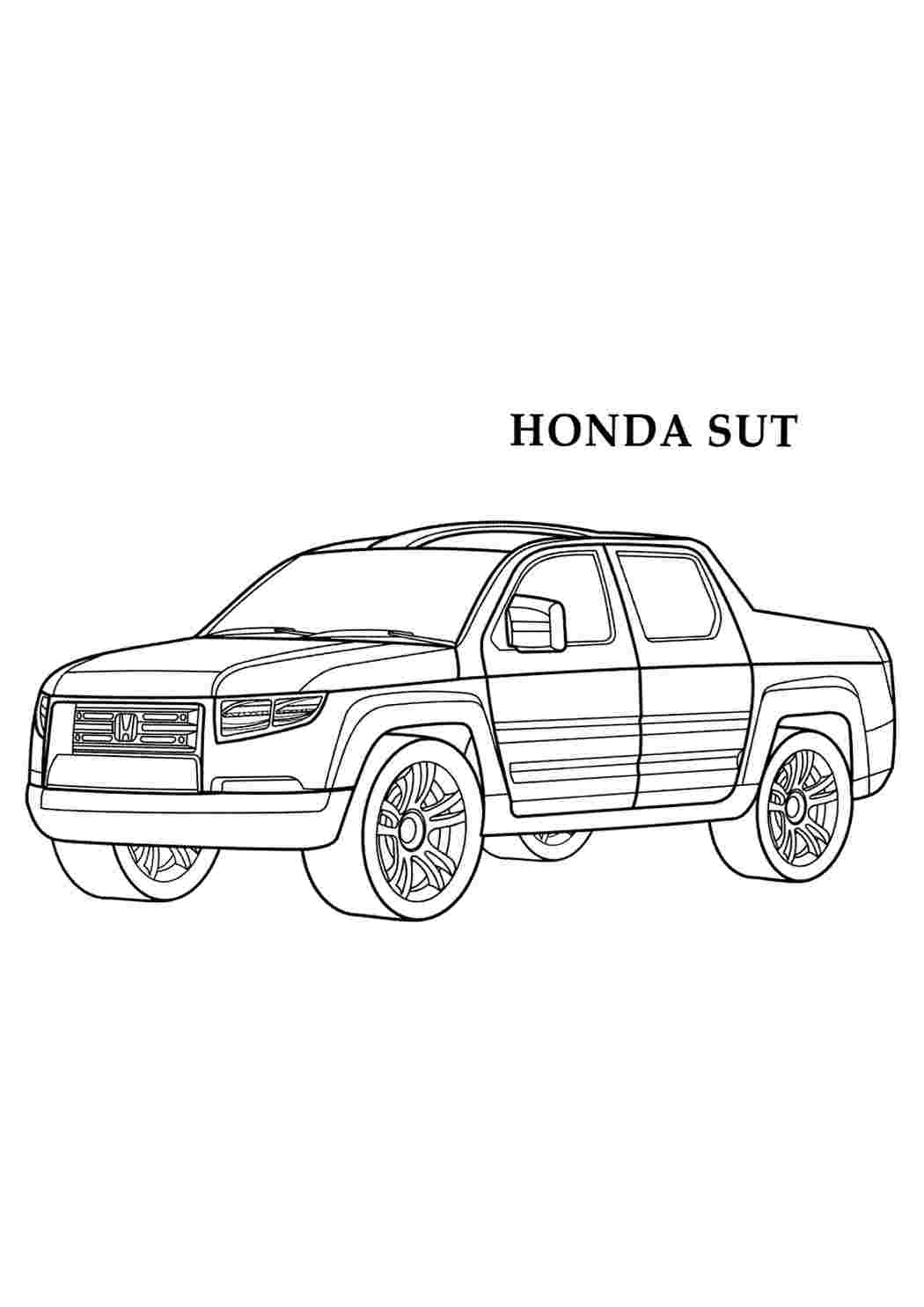 Раскраска Розфарбування для хлопчиків розфарбування Honda. Розмальовка.