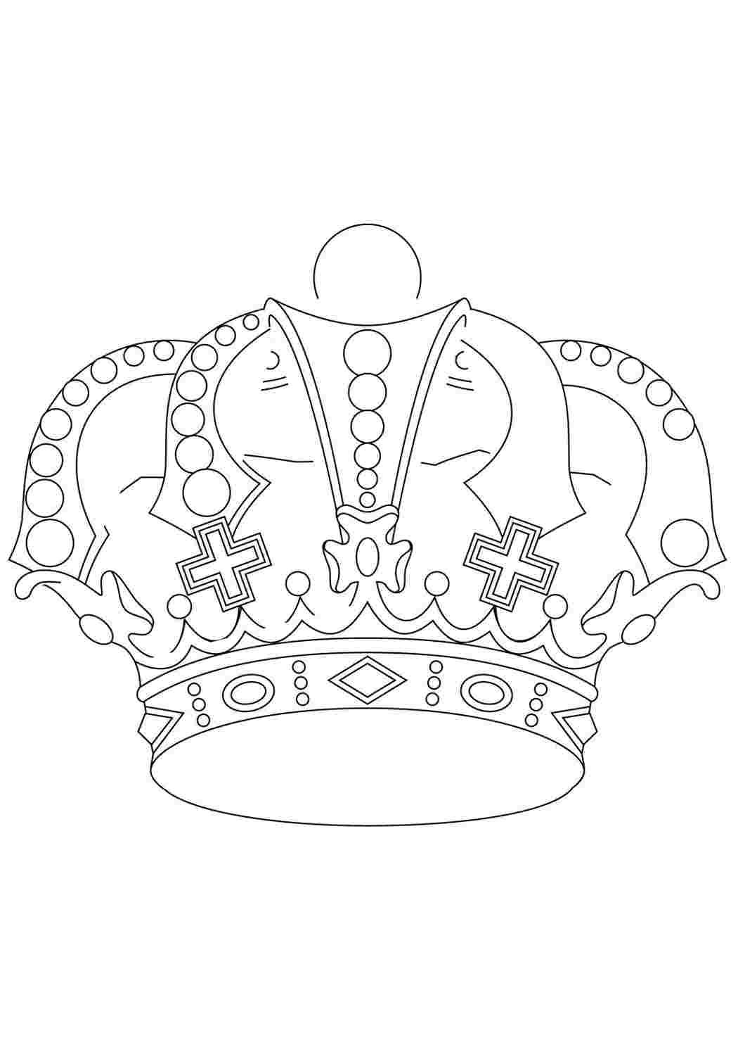 Раскраска Розфарбування корона. Гарні розфарбування.