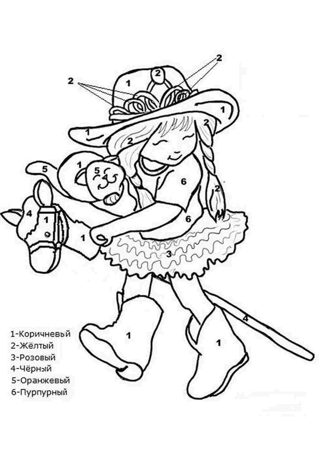 Раскраска За номерами. Розмальовки.