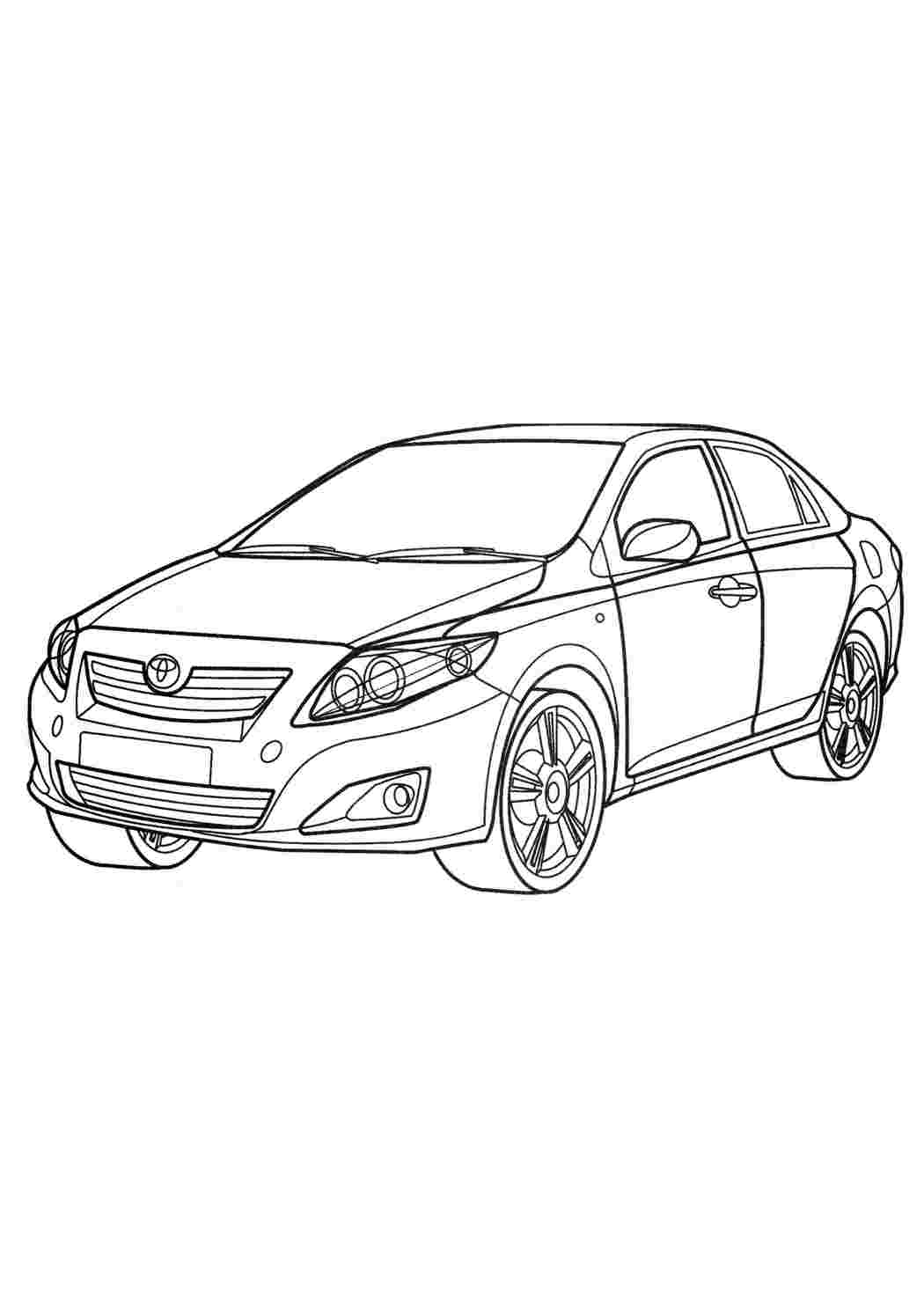 Раскраска Розфарбунки для хлопчиків розмальовка Toyota. Розмальовка.