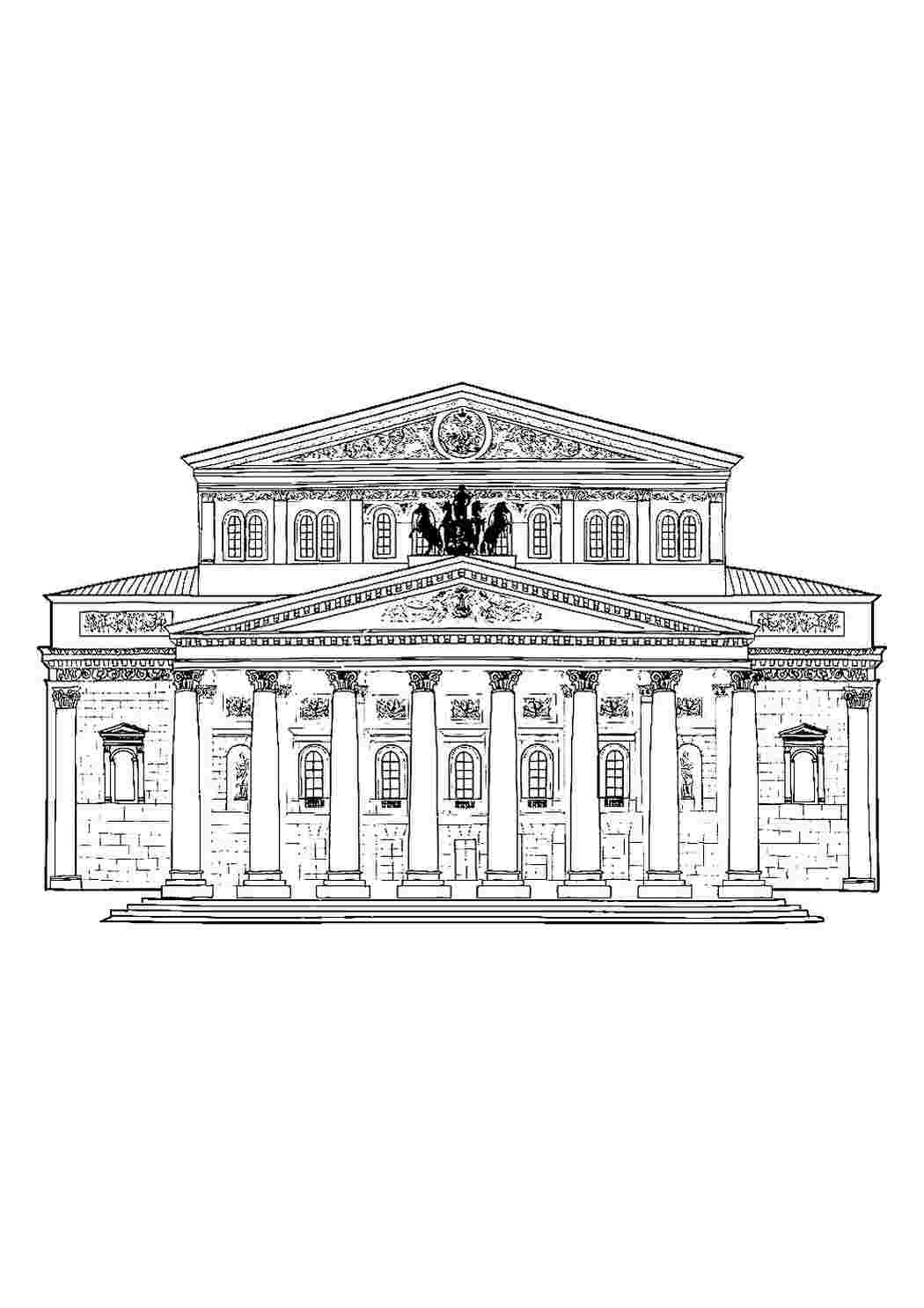 Раскраска Розфарбування театр. Розфарбуй.