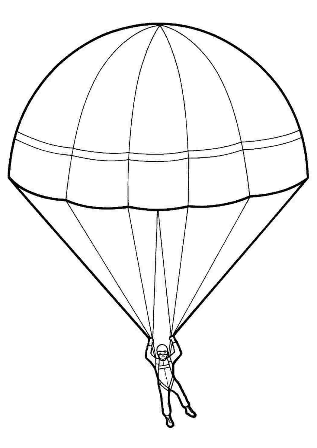 Раскраска Розфарбування парашут. Розфарбування.