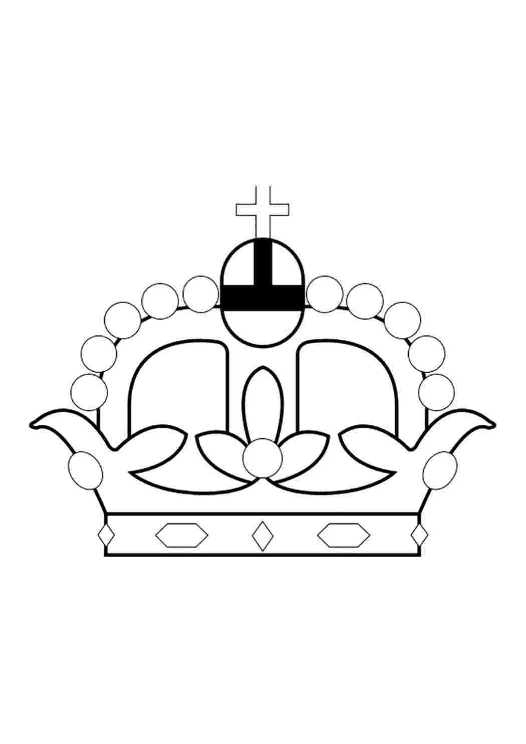 Раскраска Розфарбування корона. Розфарбування без СМС.