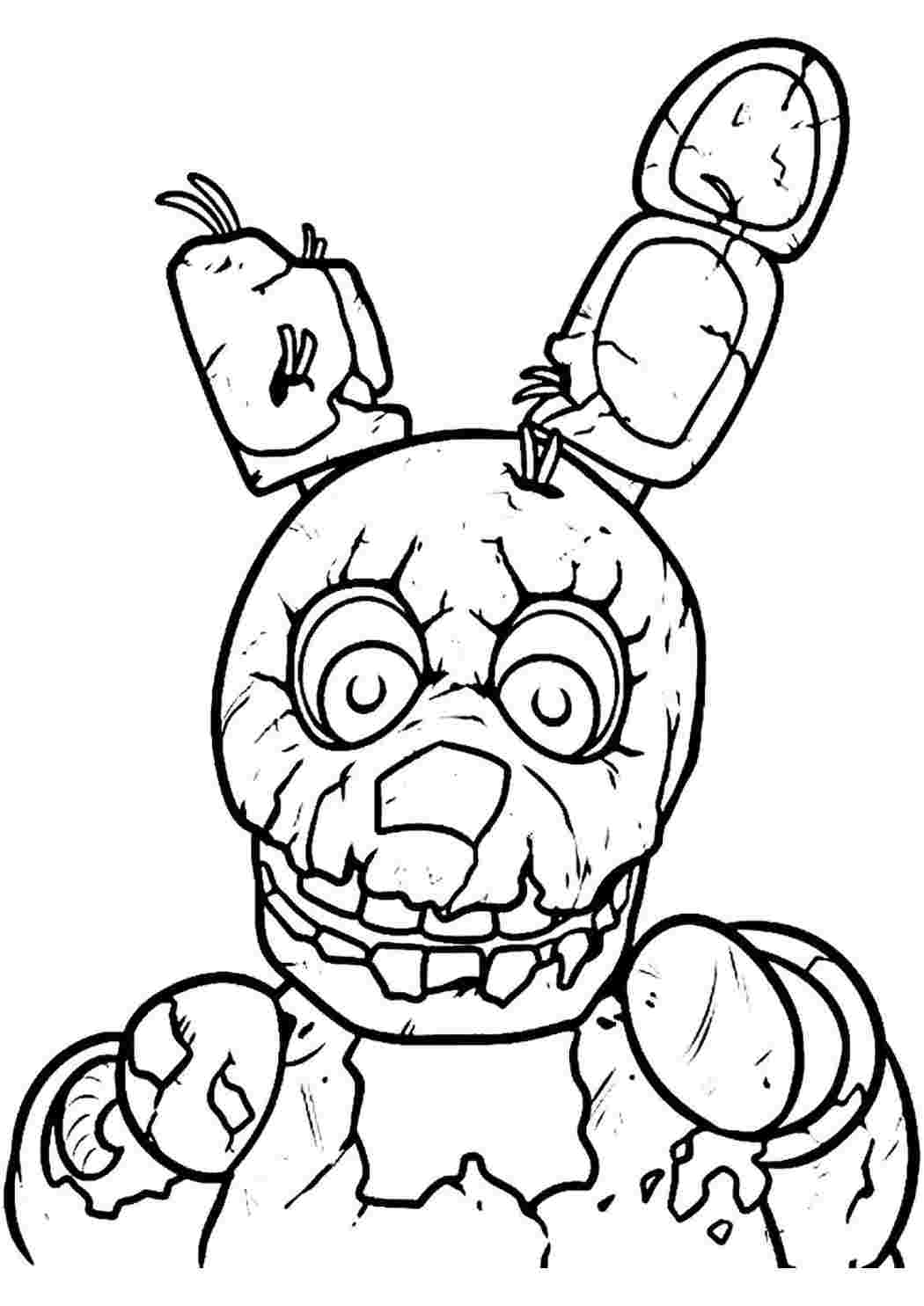 Раскраска Розфарбунки для хлопчиків розмальовка FNAF 7. Гарні розфарбунки.