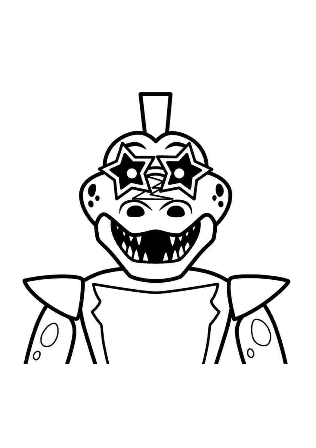 Раскраска FNAF 9 Монті для розмальовування - Друк. Гарні розмальовки.
