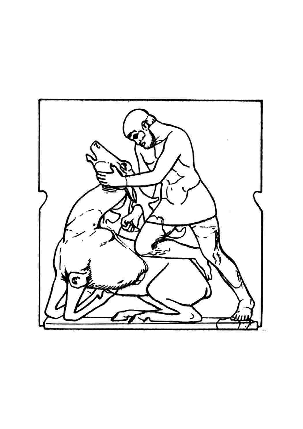 Раскраска Розфарбування Геракл. Розфарбування без СМС.