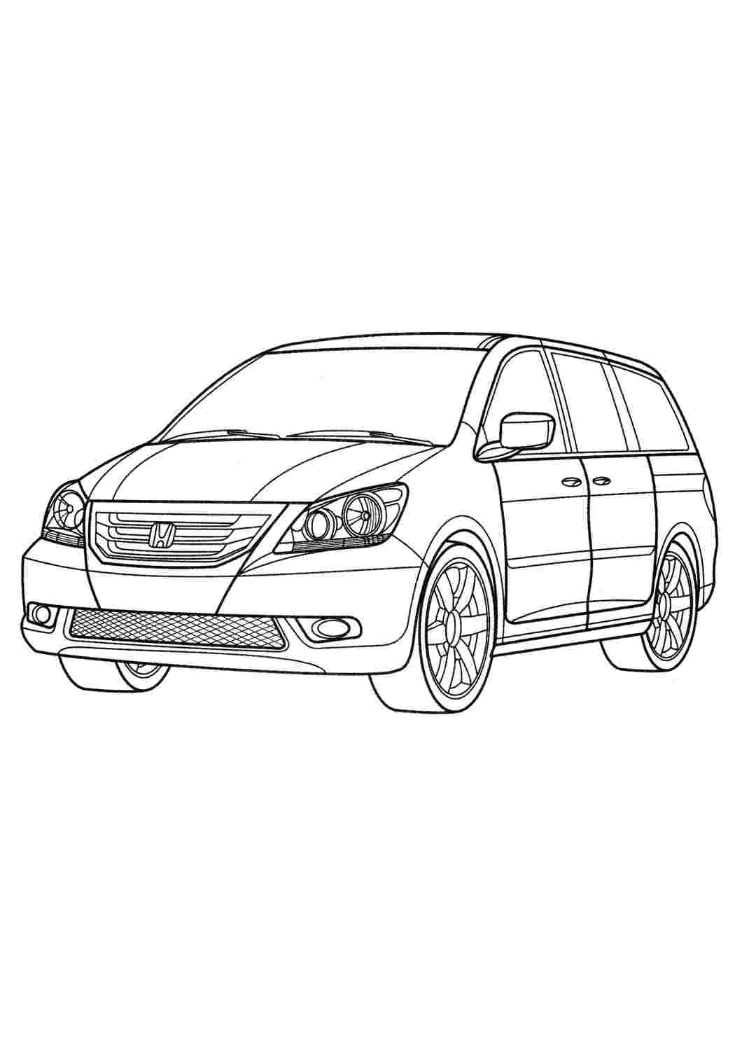 Раскраска Розфарбунки для хлопчиків. Розфарбунок Honda. Розвиваючі розфарбунки.
