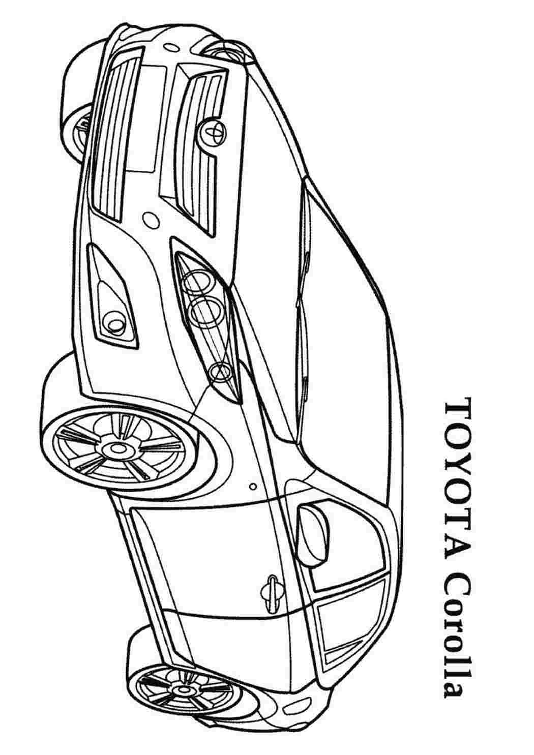 Раскраска Мальчикам Toyota. Розфарбовувати онлайн.