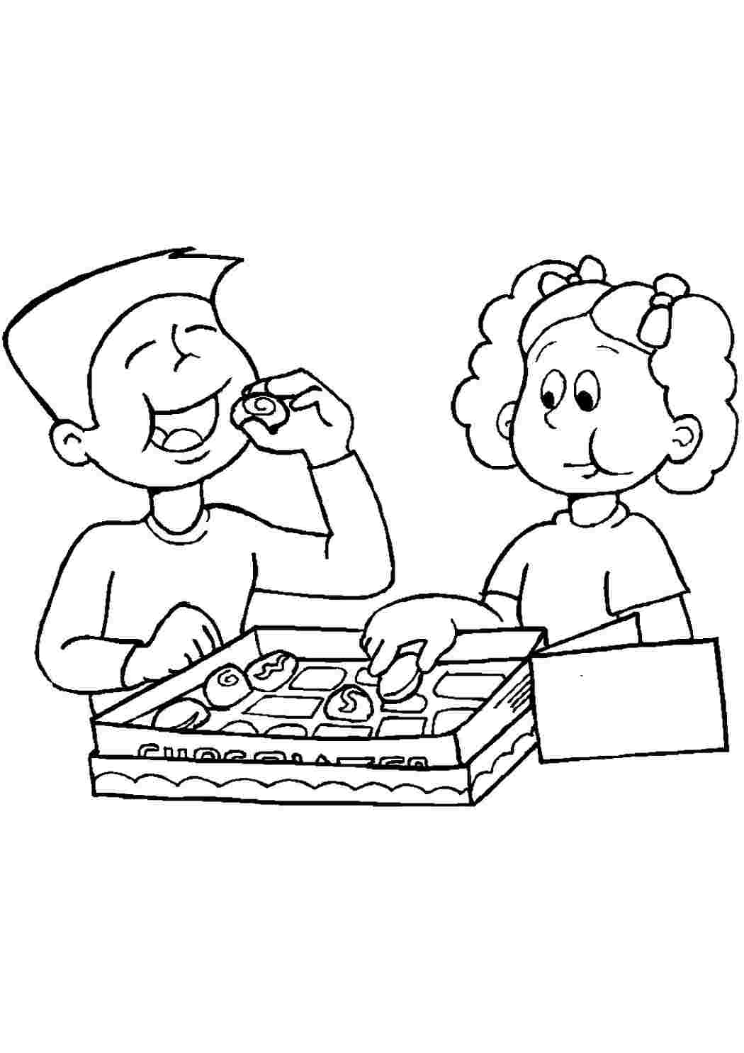 Раскраска Розмальовка Розмальовка для любителів солодкого роздрукувати. Розмальовка для друку.