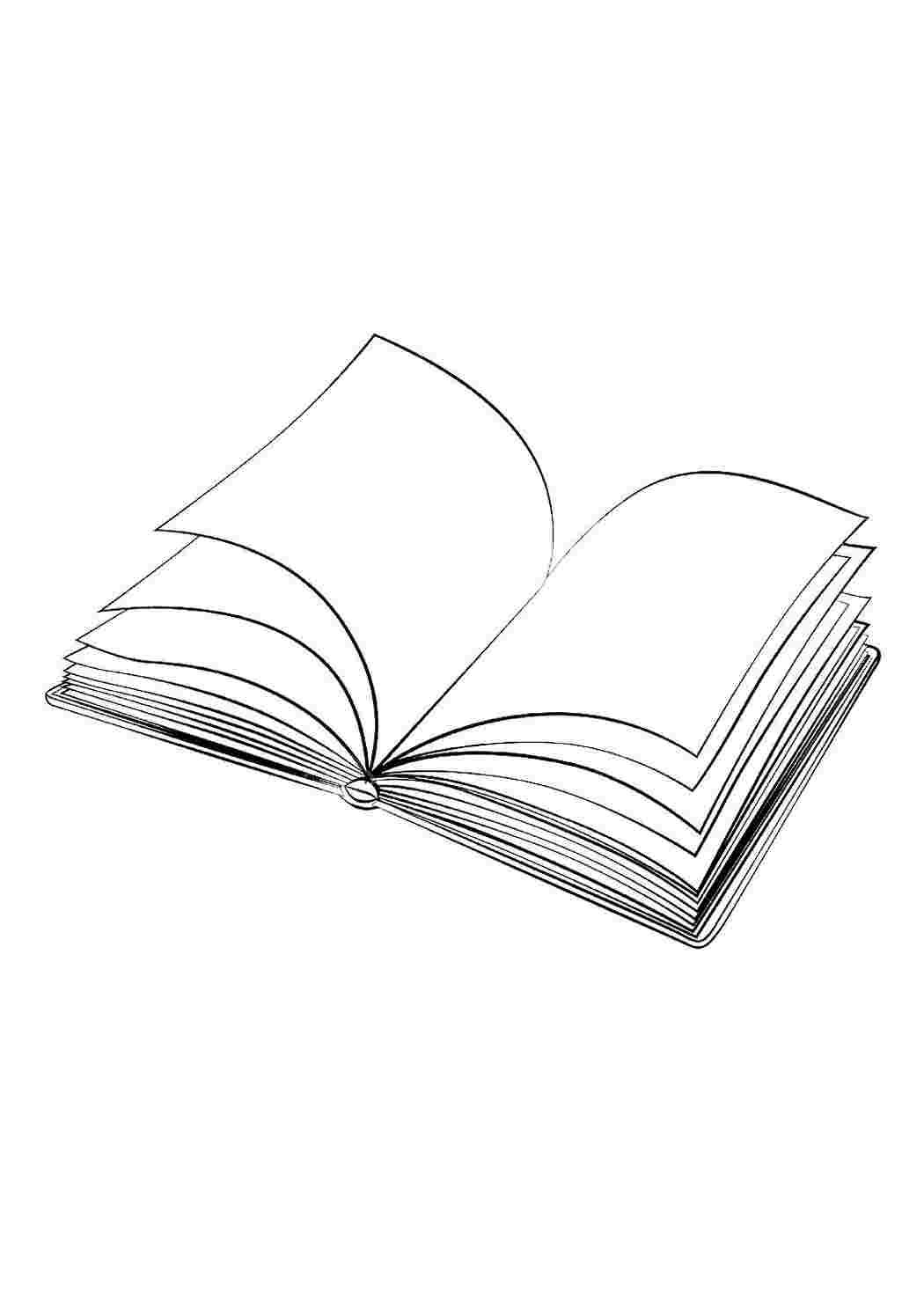 Раскраска Відкрита Книга. Безкоштовні розмальовки.