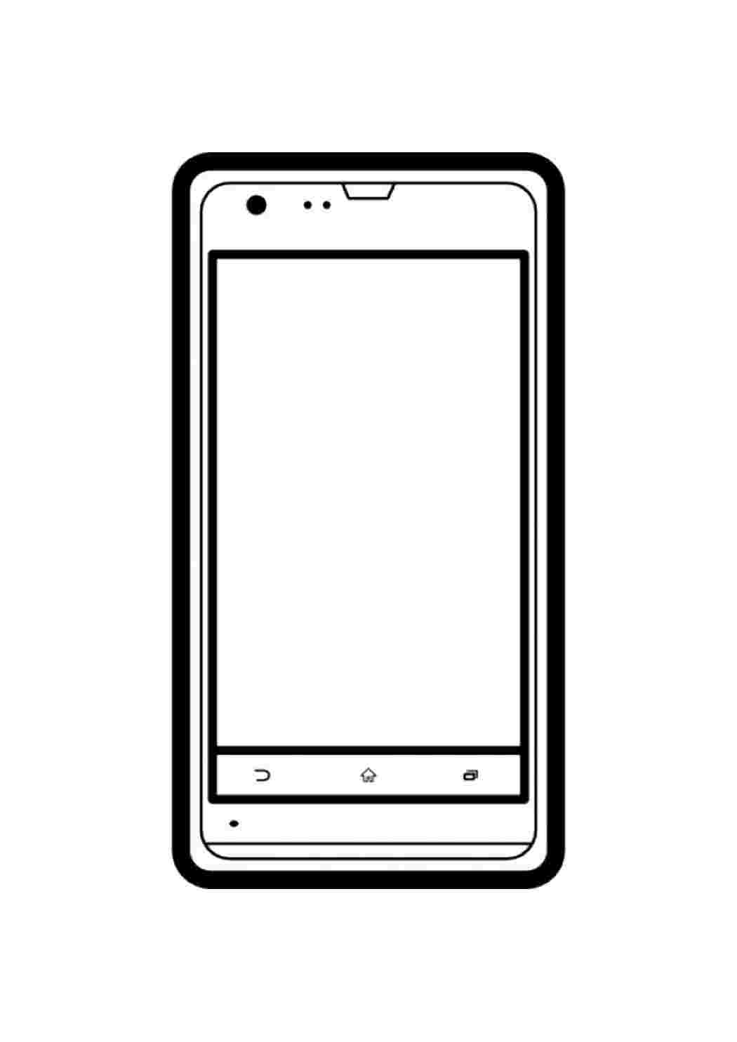 Раскраска Цікаві розмальовки розмальовка смартфон. Безкоштовні розмальовки.