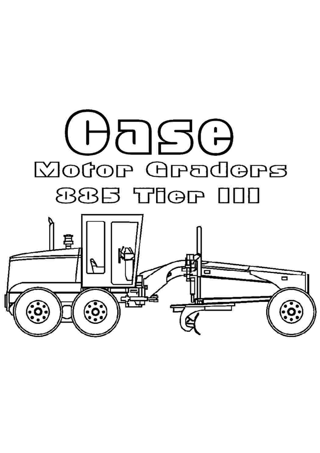 Раскраска Трактор транспорт. Розмальовки у форматі А4.