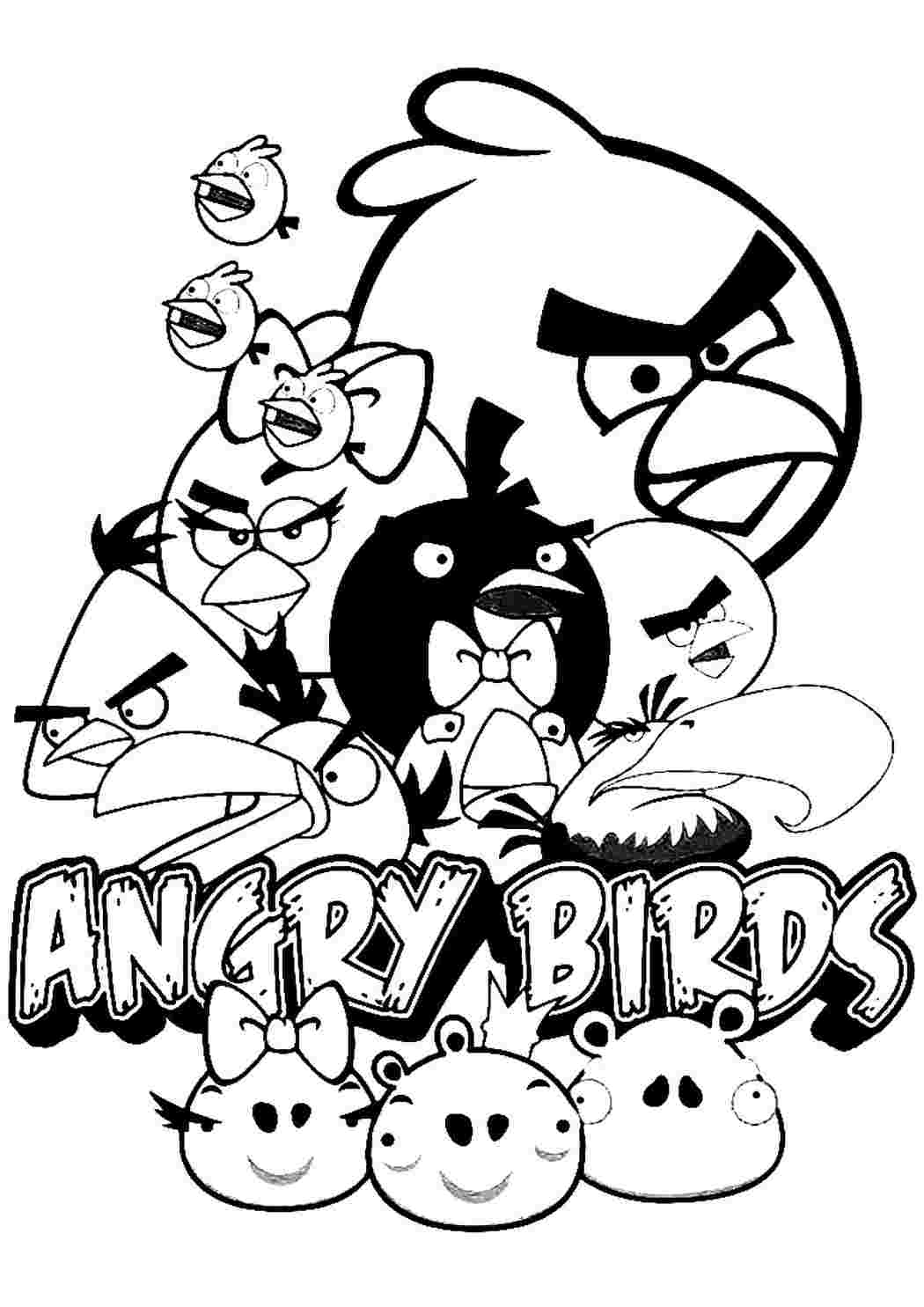 Раскраска Розмальовка Розмальовка Angry Birds роздрукувати. Роздрукувати розмальовки на сайті.