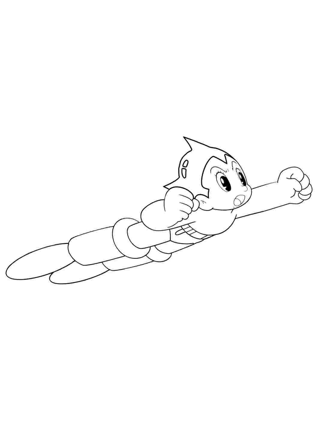 Раскраска Малюнки для розмальовування з Астробоєм. Завантажити розмальовки безкоштовно.