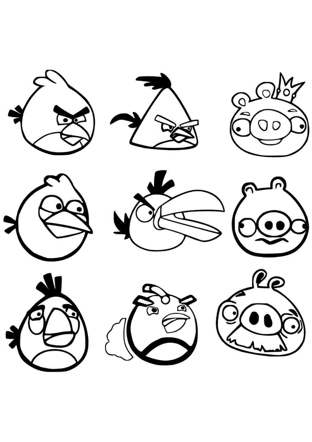 Раскраска Герої Angry Birds. Сайт з розмальовками.