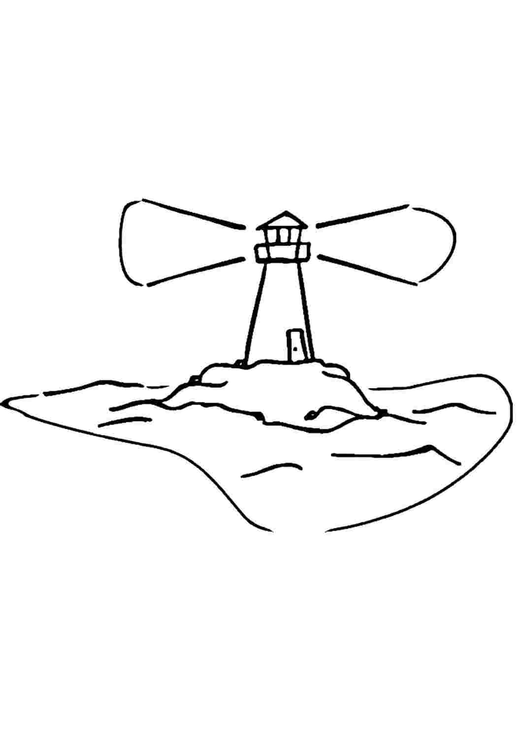 Раскраска Розфарбування маяк. Гарні розфарбування.