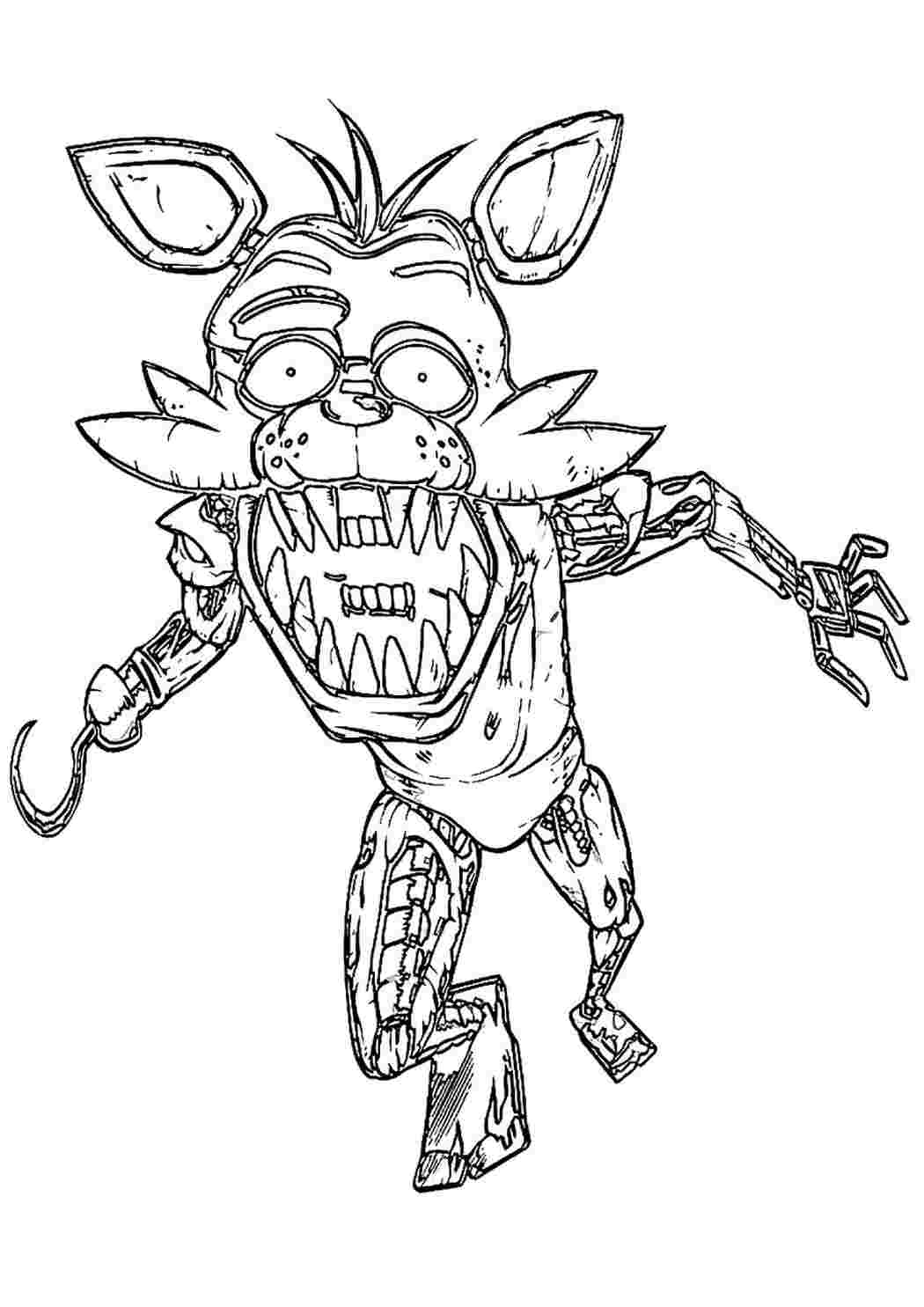 Раскраска Розфарбунки для хлопчиків розмальовка FNAF. Роздрукувати розфарбунки.