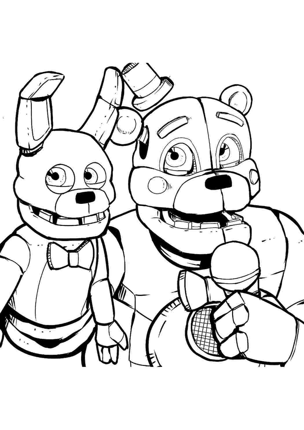 Раскраска Розфарбування для хлопчиків розмальовка FNAF. Розмальовка.