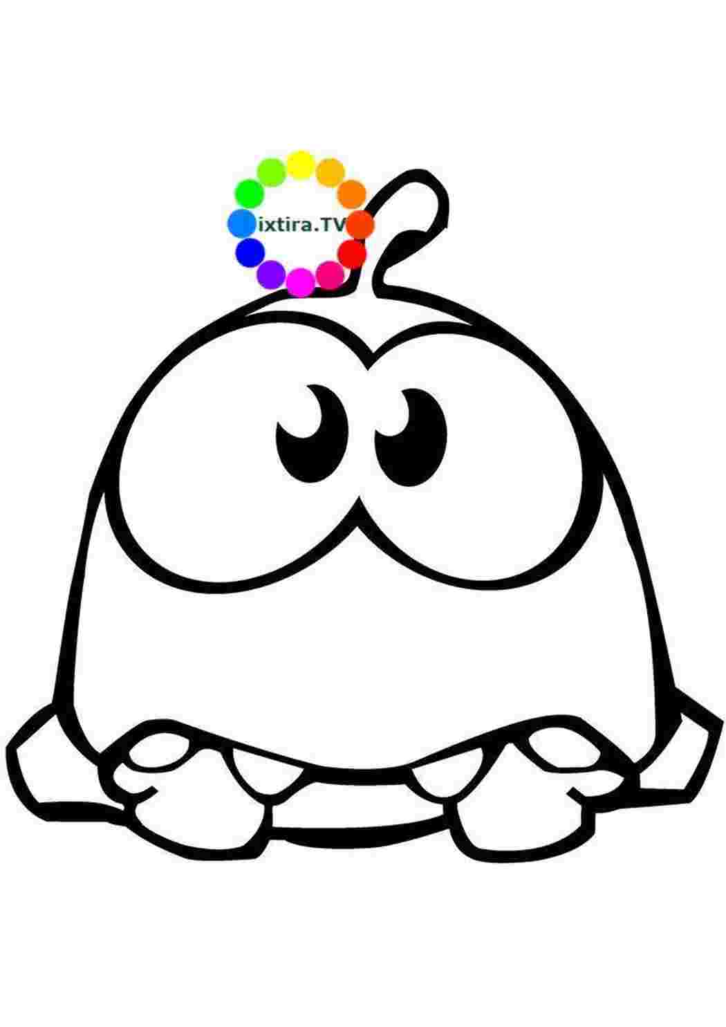 Раскраска Розмальовка Розмальовка Cut the Rope роздрукувати. Гарні розмальовки.