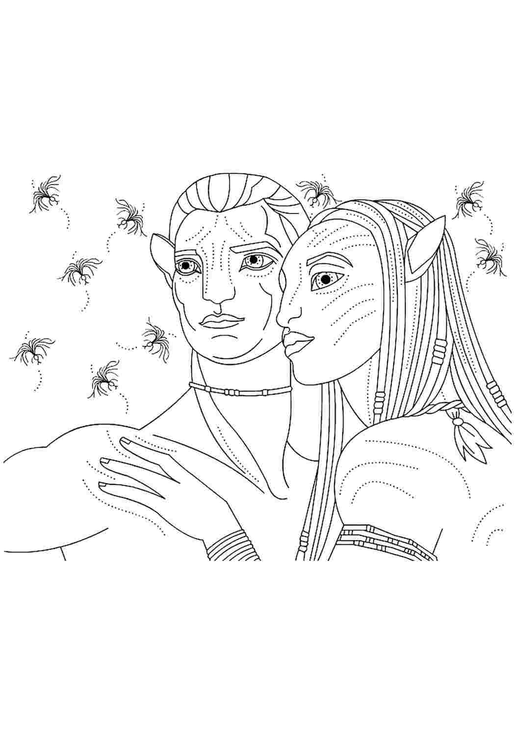 Раскраска Розфарбування з мультфільмів, розфарбування Аватар. Гарні розфарбування.