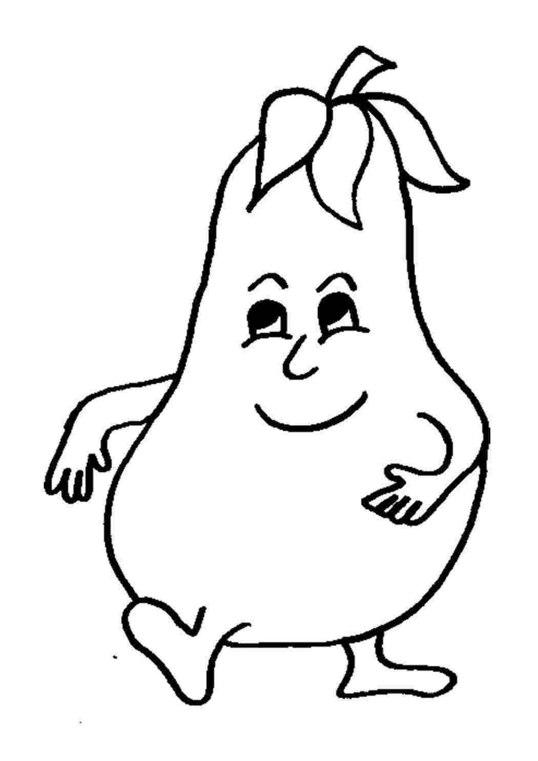 Раскраска Розфарбунки природа розмальовка груша. Розмальовка.