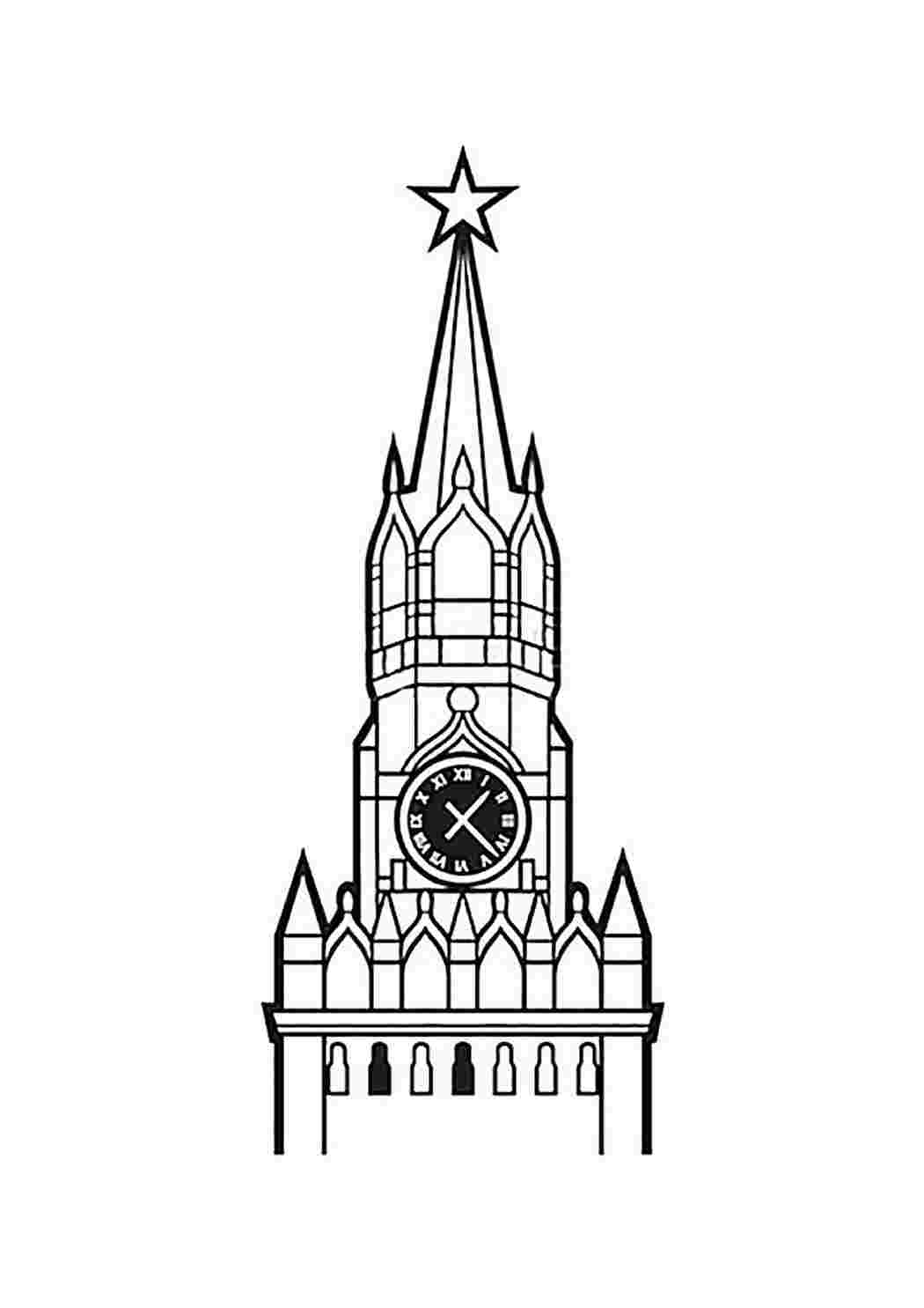 Раскраска Розфарбування Кремль. Безкоштовні розфарбування.
