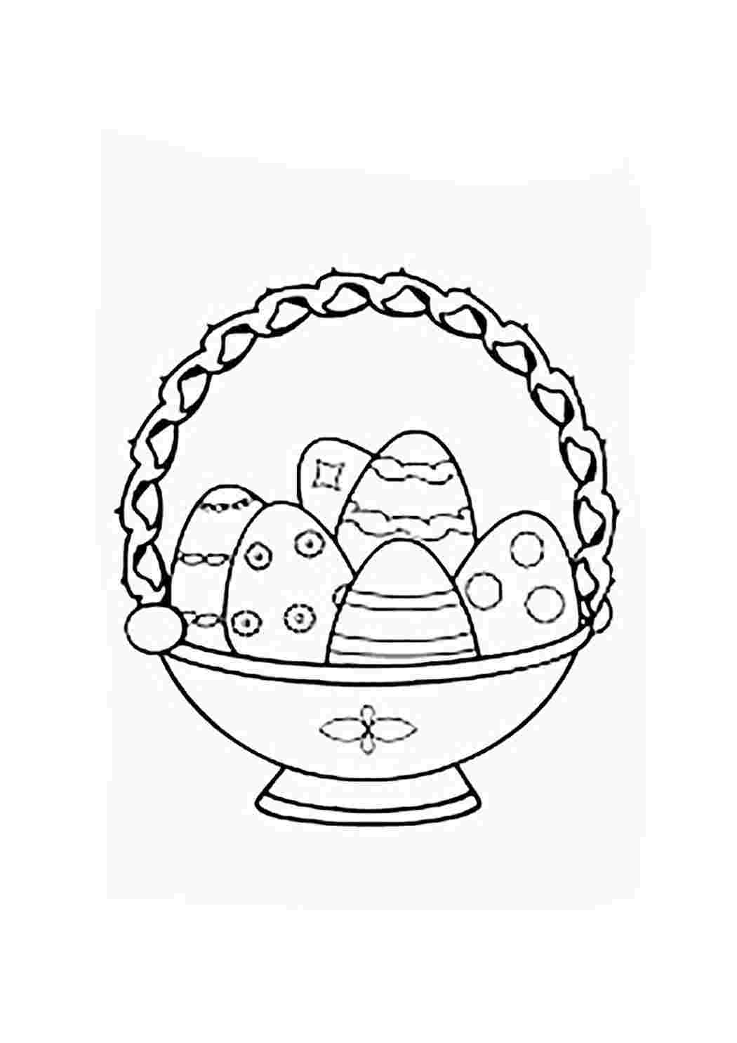 Раскраска Розфарбування кошик. Сайт з розфарбовками.