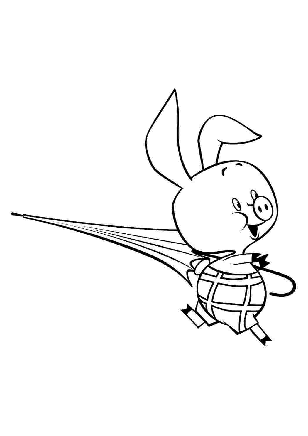 Раскраска Розфарбування П'ятачок. Роздрукувати розмальовки на сайті.