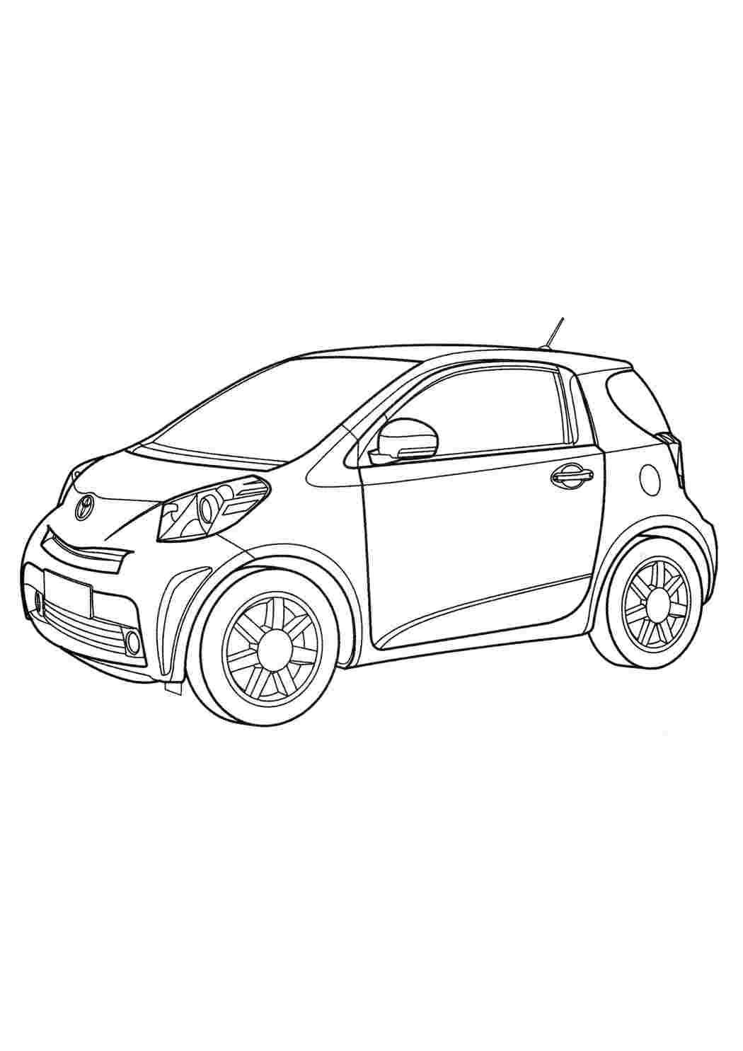 Раскраска Розфарбунки для хлопчиків розфарбування Toyota. Навчальні розфарбунки.