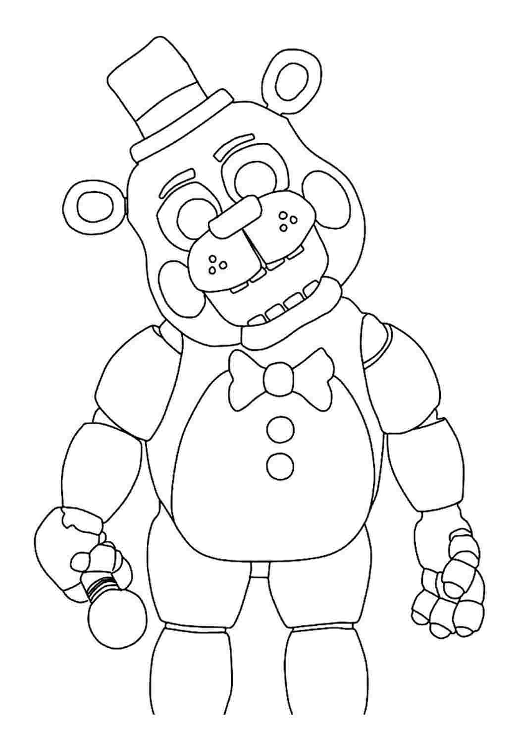 Раскраска Розфарбунки для хлопчиків розмальовка FNAF 7. Гарні розфарбунки.