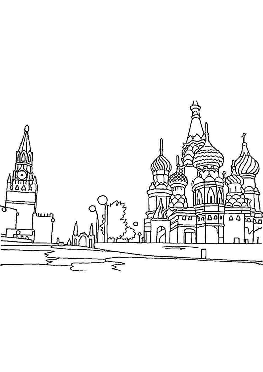 Раскраска Розфарбування Кремль. Безкоштовно знайти розфарбування.
