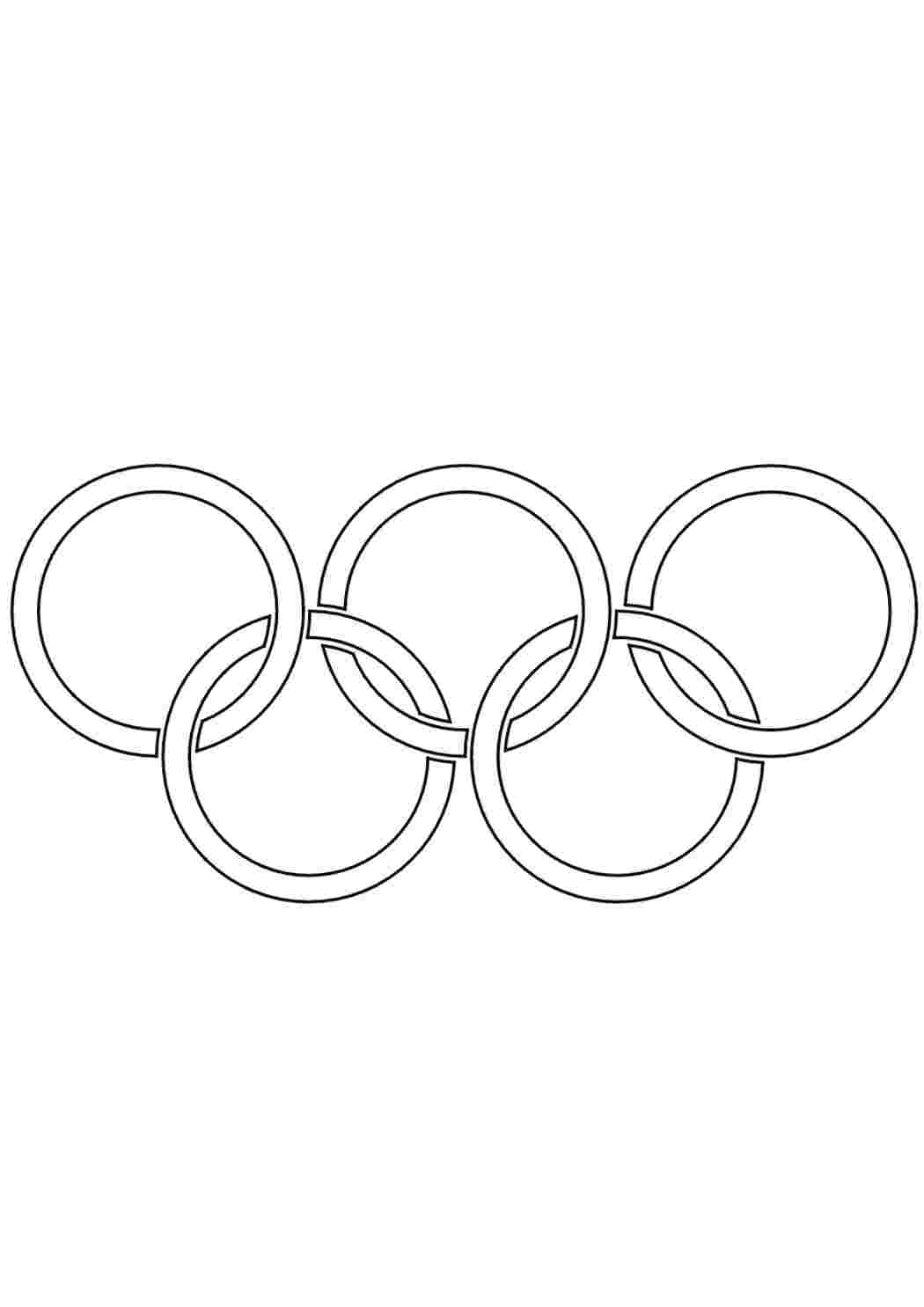 Раскраска Олімпійські кільця. Розмальовки.