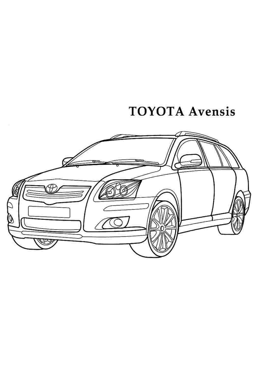 Раскраска Розфарбування для хлопчиків розмальовка Toyota. Розмальовка.